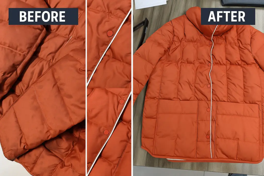 壓膠羽絨油汙清潔